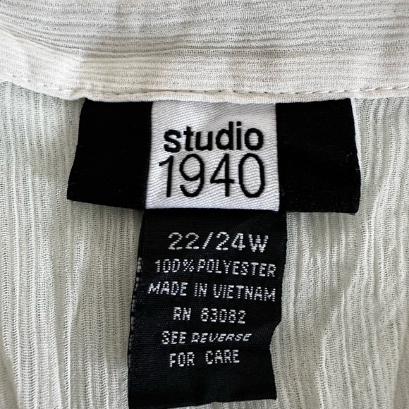 Studio 1940 Blouse Women’s 22/24W Y2K Sheer Ruffle Fairy Ethereal Cottagecore. - Picture 6 of 16
